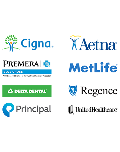 Payment-Options-Dentist-Mira-Mesa-and-Scripps-Ranch-Oasis-Dental-Arts Payment Options, image of insurance companies: Cigna, Aetna, Premera (Blue Cross), MetLife, Delta Dental, Regence, Principal, United Health Care